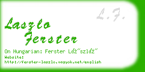 laszlo ferster business card